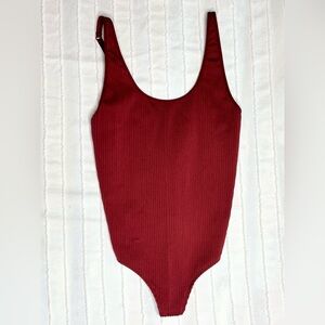 Aerie Women's Burgundy Bodysuit